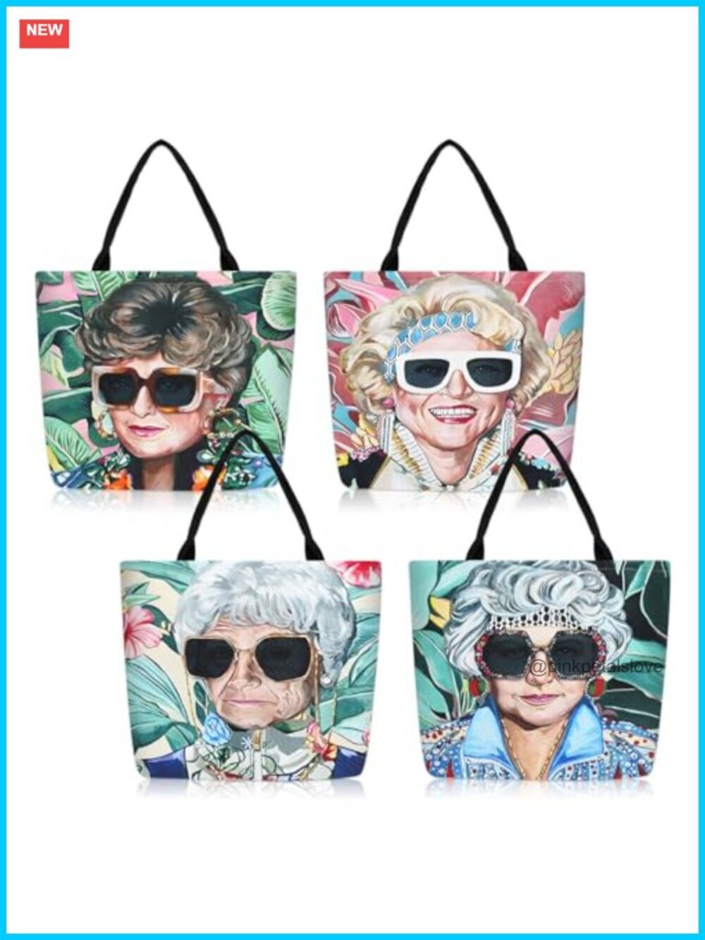 4 Pack Canvas Tote Bags Large Shoulder Satchel Handbags for Women